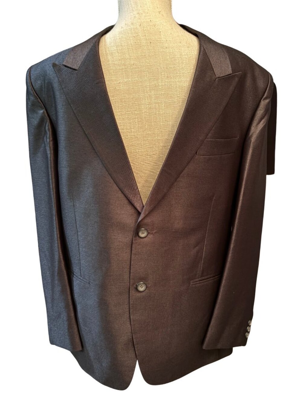 Mayfair Mens Gray Blazer 38R Small Shiny Charcoal Sport Coat 2 Button Dress Jack